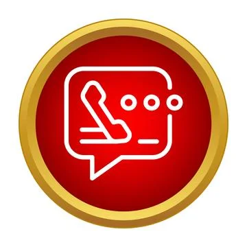Phone call message bubble connecting communication icon Stock Illustration