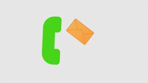 Phone call message icon concept loop animation video with alpha channel Stock Footage 309297520