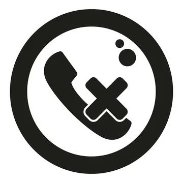 Phone call rejecting icon indicating communication failure Stock Illustration