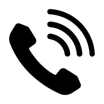 Phone call ring black icon Stock Illustration