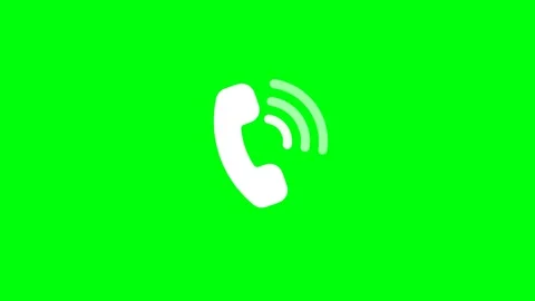 Phone Call Ringing Icon Animation Transparent Background Stock Footage 313378796