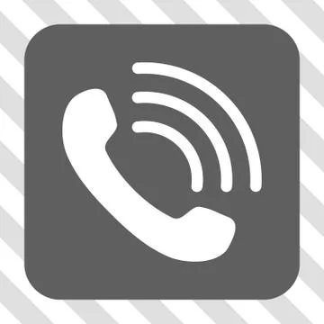 Phone Call Rounded Square Button Illustrazione stock
