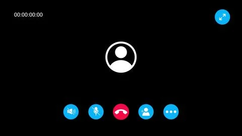 Phone call screen chat conferencing Stock Illustration