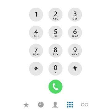 Phone call screen Illustrazione stock