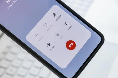 Phone call screen Stock-Fotos