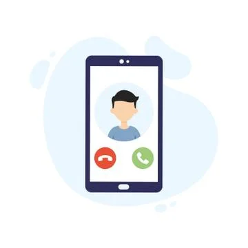 Phone call screen. Smartphone vector illustration. Stock Illustration