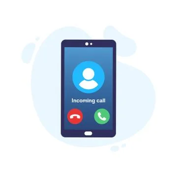 Phone call screen. Smartphone vector illustration. Stock Illustration