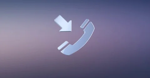 Phone Call Silver 3d Icon Stock Footage 69783939
