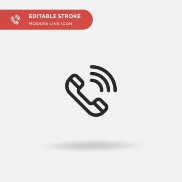 Phone Call Simple vector icon. Illustration symbol design template for web mo Stock Illustration