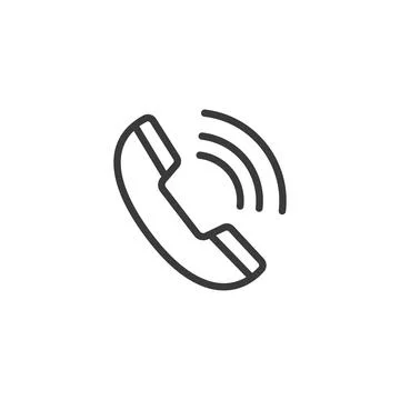 Phone call support, icon in line design. Phone, call, support, help, customer Illustrazione stock