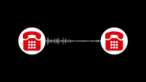 Phone call talking 4k animation .abstract Sound Waves Background. Stock Footage 322031555