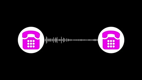 Phone call talking 4k animation .abstract Sound Waves Background. Stock Footage 322031575