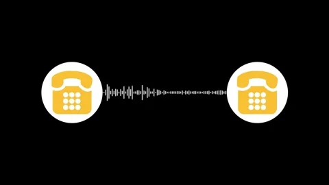 Phone call talking 4k animation .abstract Sound Waves Background. Stock Footage 322031599