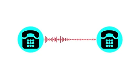 Phone call talking 4k animation .abstract Sound Waves Background. Stock Footage 322031602