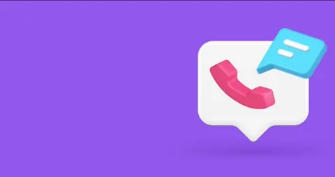 Phone call telephone chat application 3d icon animation Stock Footage 275820656