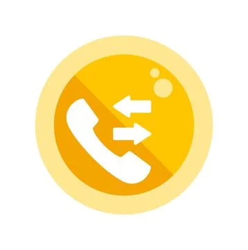 Phone call transfer or call forwarding symbol icon Stock Illustration