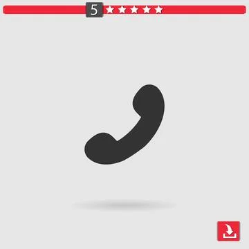 Phone call vector icon Stock Illustration