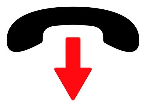 Phone Call Off - Vector Icon Illustration Stock Illustration