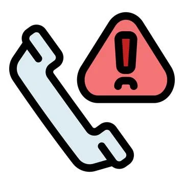Phone call warning showing caution or important notification Stock Illustration