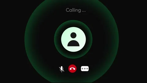 Phone Calling 4K Animation Seamless Loop with Green glowing light. Stock Footage 282941528