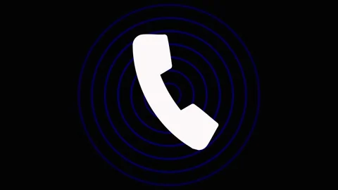 Phone calling icon animation with sound waves Stock Footage 328385449