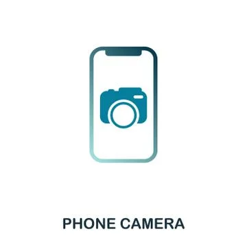 Phone Camera icon. Flat style icon design. UI. Illustration of phone camera icon Stock-Illustration
