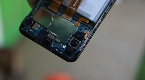 Phone camera part - inside of a phone Foto stock