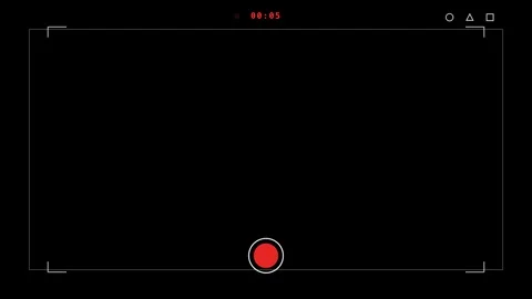 Phone Camera Shutter Ring Record Overlay On Black Background Stock Footage 342718825