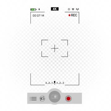 Phone camera vertical viewfinder template Stock Illustration