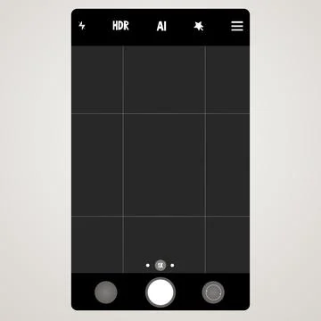 Phone camera viewfinder, screen interface view template video cam. Smartphone Stock Illustration