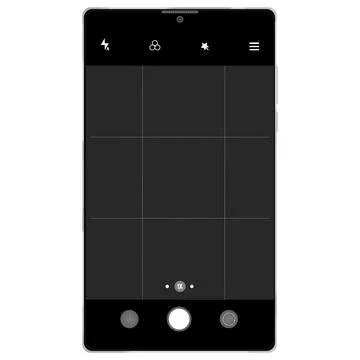 Phone camera viewfinder, screen interface view template video cam. Smartphone Stock Illustration