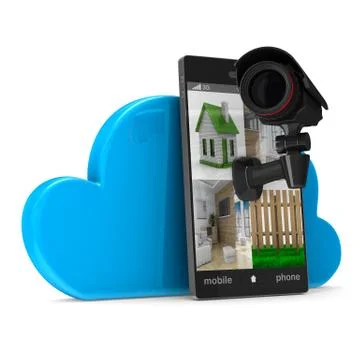 Phone with camera on white background. Isolated 3D image Ilustración de archivo