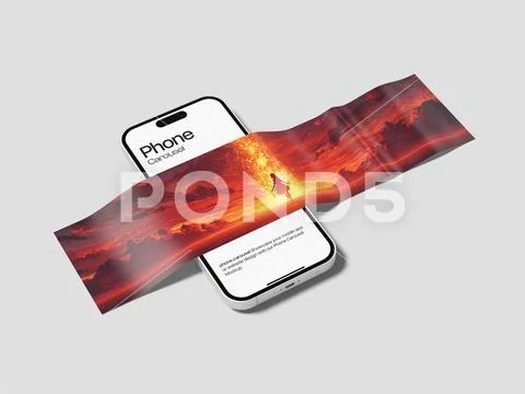 Phone Carousel Mockup PSD Template