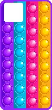 A phone case in the form of a game. Simple dimple, pop it. Stock Illustration