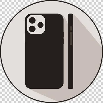 Phone case icon, featuring a sleek flat design Stock Illustration