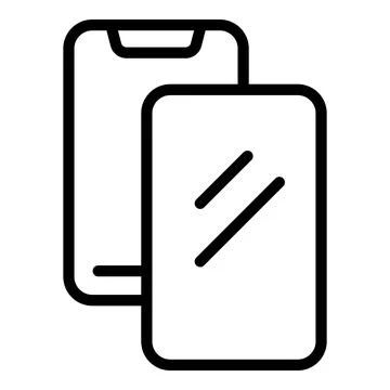 Phone case icon outline vector. Mobile cover Illustrazione stock