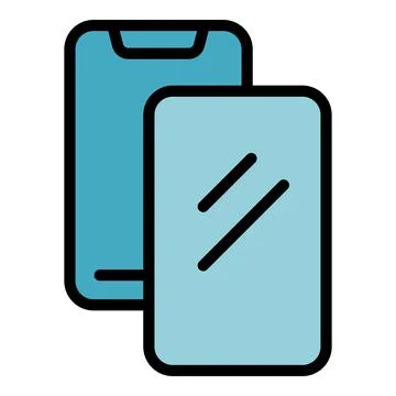 Phone case icon vector flat Illustrazione stock