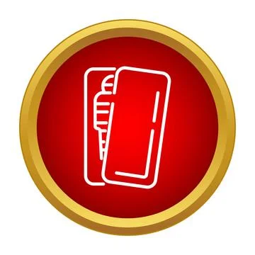 Phone case protecting mobile smart device icon Illustrazione stock