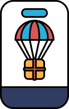 A phone case with a red, white, and blue umbrella on it 스톡 일러스트