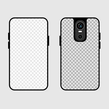 Phone case template set Stock Illustration