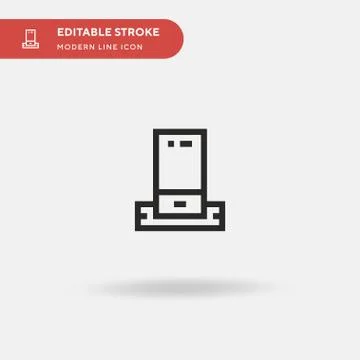 Phone Charger Simple vector icon. Illustration symbol design template for web Stock Illustration