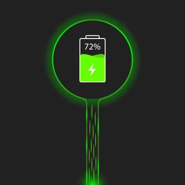 Phone Charging animation illustration Vector Stock Illustration