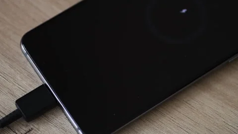 Phone charging. Stock Footage 345987452