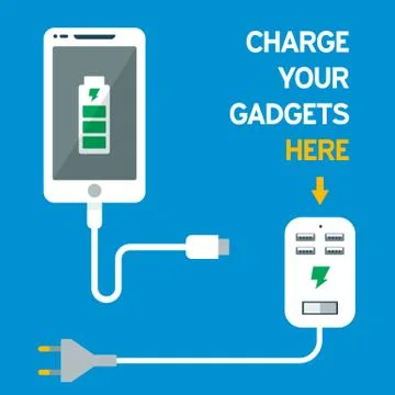 Phone Charging Icon Stock Illustration