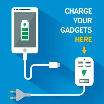 Phone Charging Icon Stock Illustration