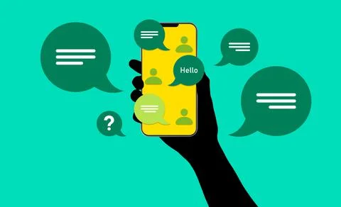 PHONE chatting Stock Illustration