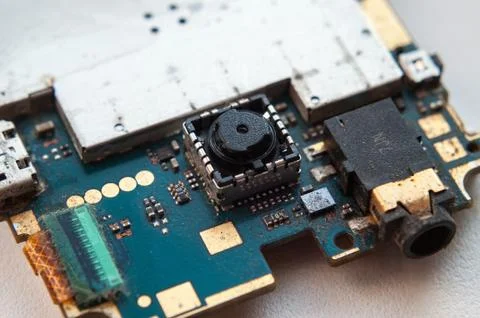 Phone chip with camera module Stock Photos