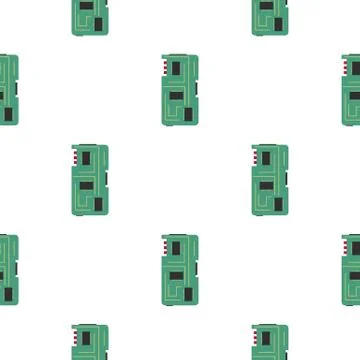 Phone chip pattern seamless Illustrazione stock