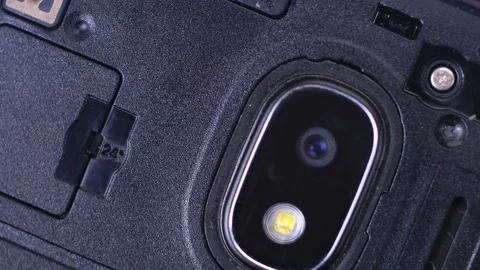 Phone close-up. smartphone rotates close-up Stock Footage 166529644