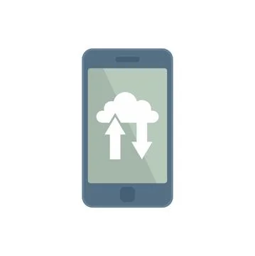 Phone cloud remote control icon flat isolated vector Ilustração Stock
